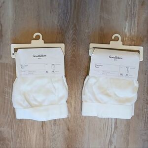 Tagless Thermal Pants Long Underwear. Cold weather layering White XL or XXL